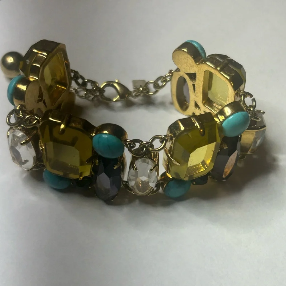 Kate Spade NY  Elegant Multi-Color Iced Gemstone Colorful Bracelet Designer - Picture 2 of 8